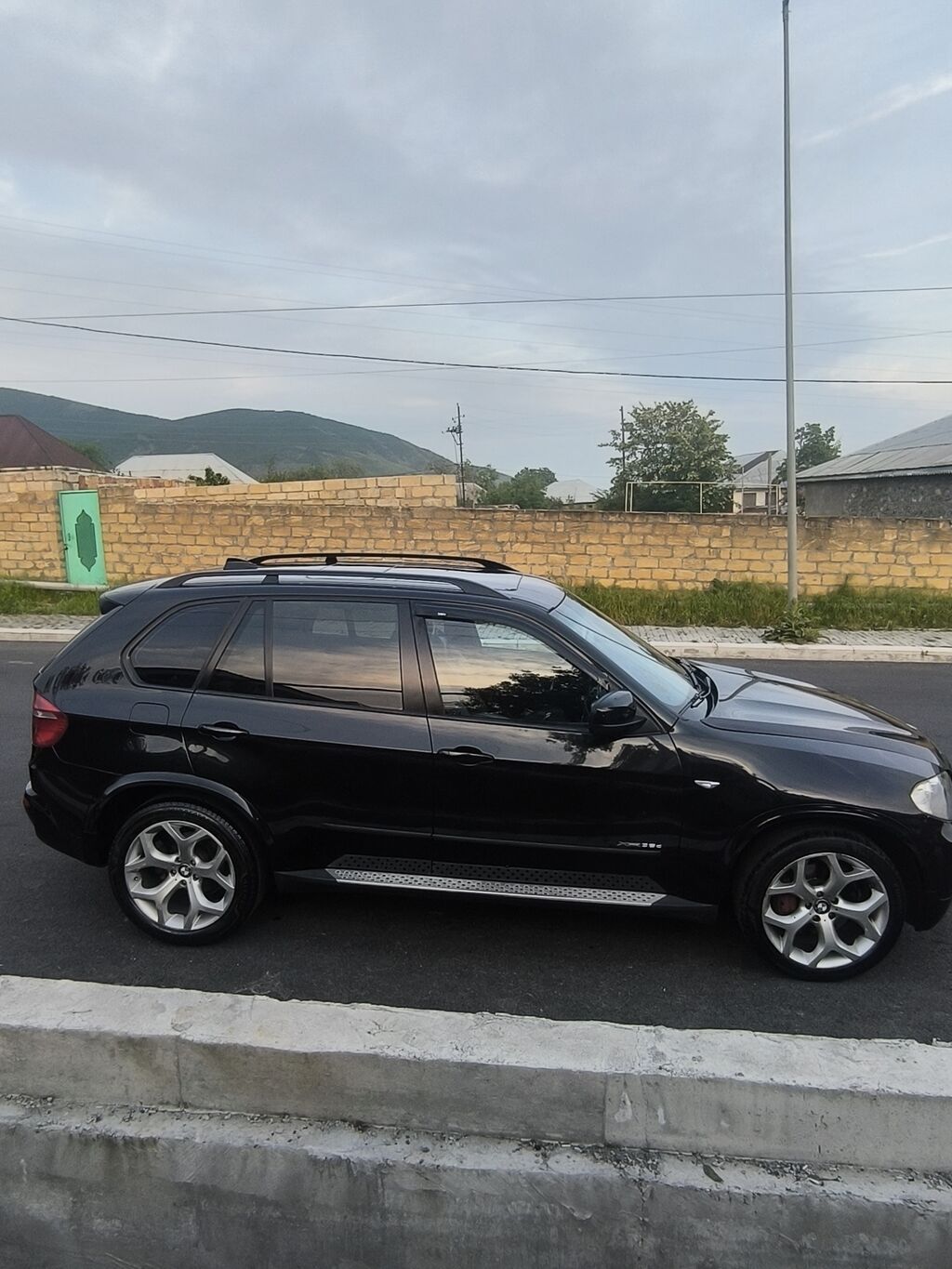BMW X5 (E70) – qara rəngli, tam ölçülü premium SUV 3 mator dizel M57 — Avto, Şəki (9)