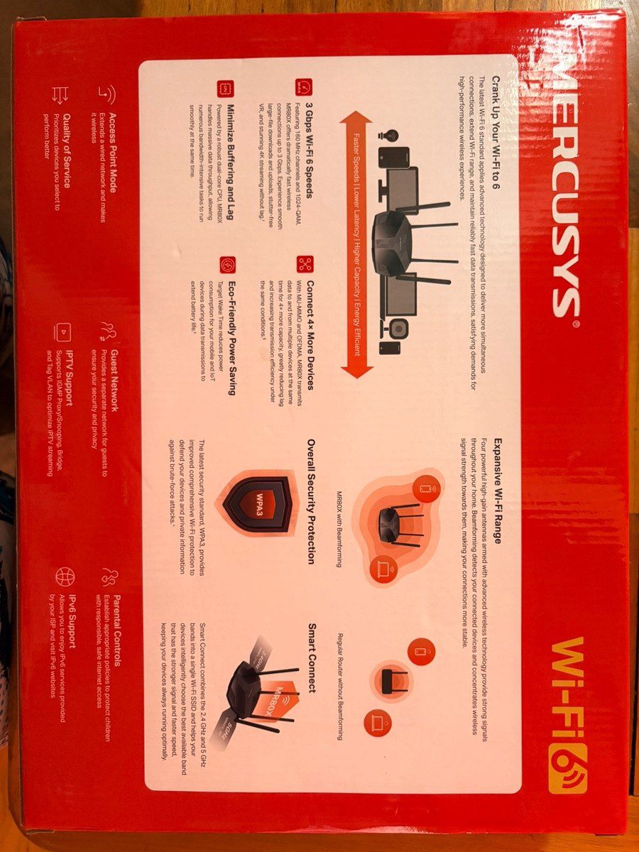 Mercusys mr80x router — Şəbəkə və server avadanlığı, Zaqatala (2)