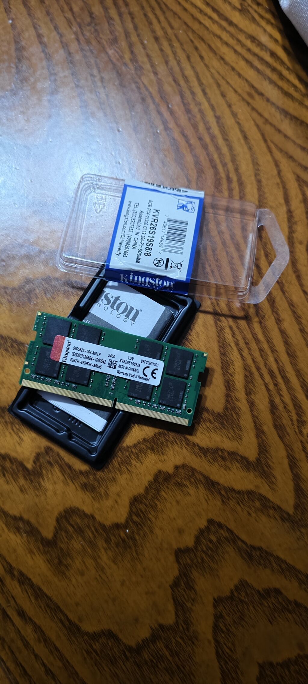Operativ yaddaş (RAM) Kingston, 8 GB, 2666 Mhz, DDR4, Noutbuk üçün, İşlənmiş — Elektronika, Bakı