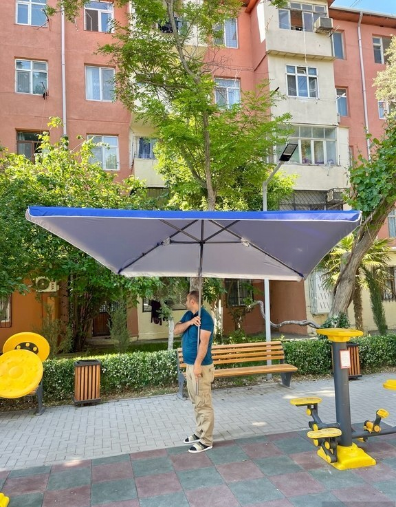 Bağ çətiri Kvadrat, Göy rəng — Bağ çətirləri, Bakı (2)