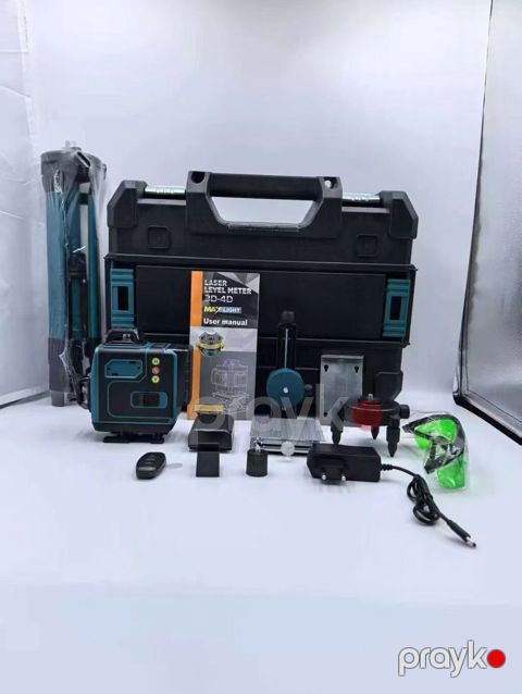 Laser Nivelir Seti – 3D/4D xətt lazeri (Max Light) Peşəkar tikinti və