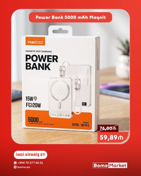 Powerbank 5000 mAh, Yeni — Bakı
