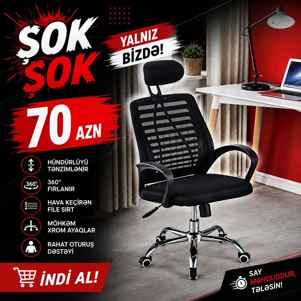 Salon və ofis üçün tənzimlənən stullar - Salon stulu: arxalıqlı — Ofis mebeli, Mehdiabad (2)