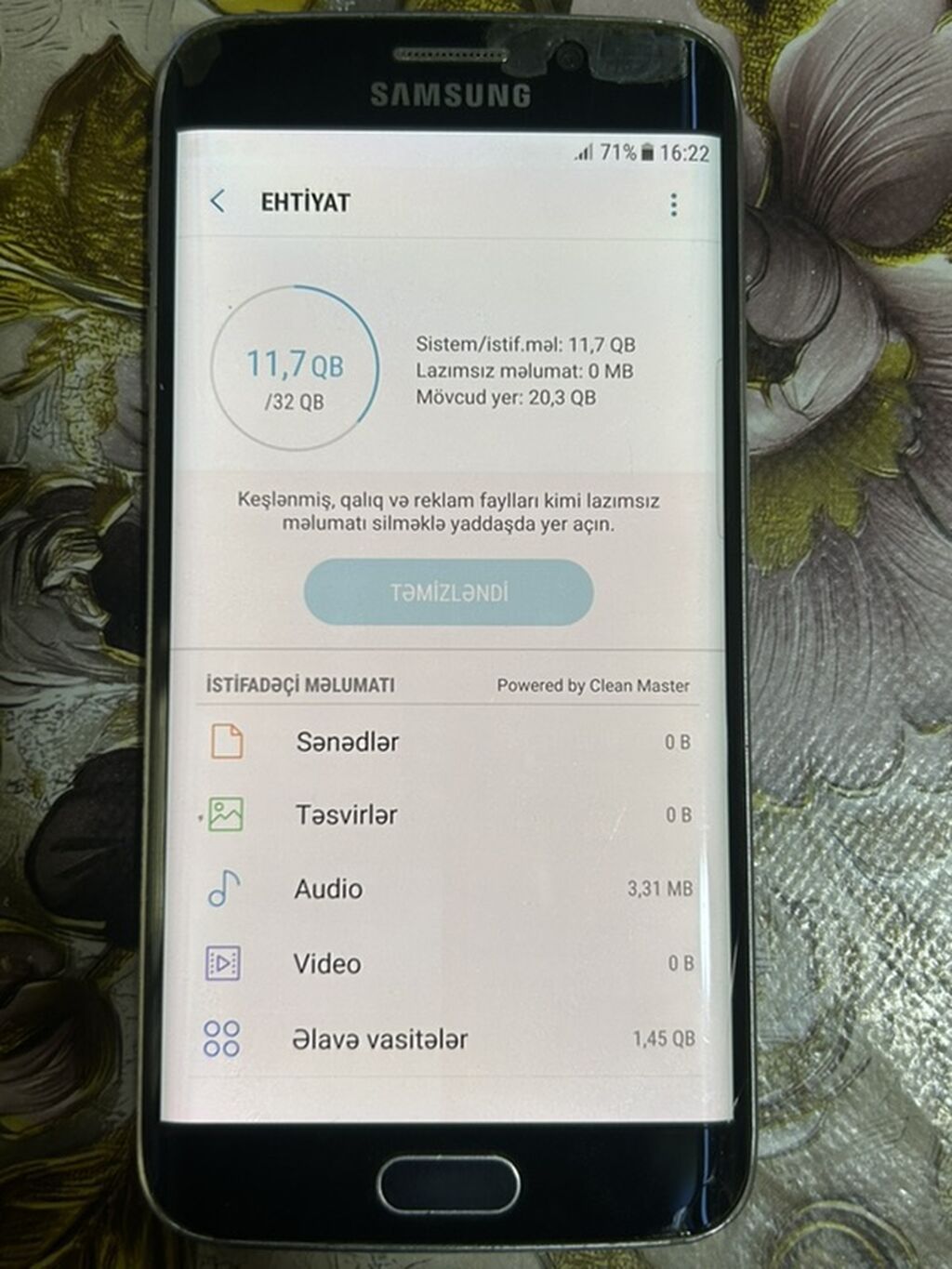 Samsung Galaxy S6 Edge, 32 GB, rəng - Qara, Qırıq — Samsung, Mehdiabad (3)