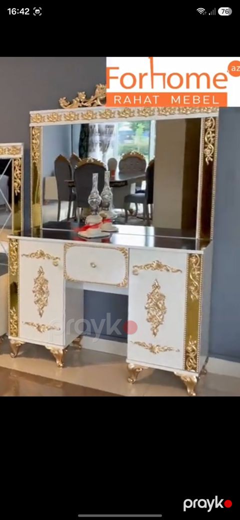 Klassik üslublu yataq otağı mebel dəsti - Dəst tərkibi: iri başlıqlı