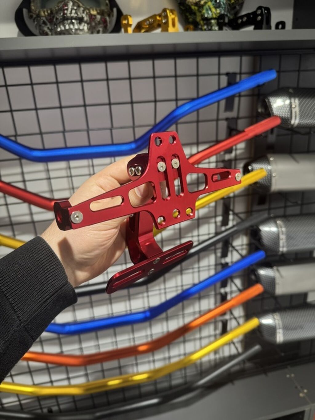 Motosiklet üçün universal nömrə nişanı dayağı - Material — Avto, Bakı (3)