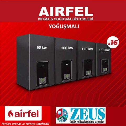 Airfel Divar Tipli Qazan 60-150 kw — Heatpro Wallhang — Bakı