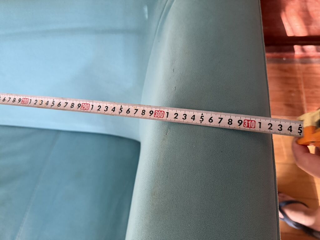 Mavi rəngli L formalı künc divanı - Dizayn: Sağ tərəfi şezlonq olan — Mebel, Digah (2)