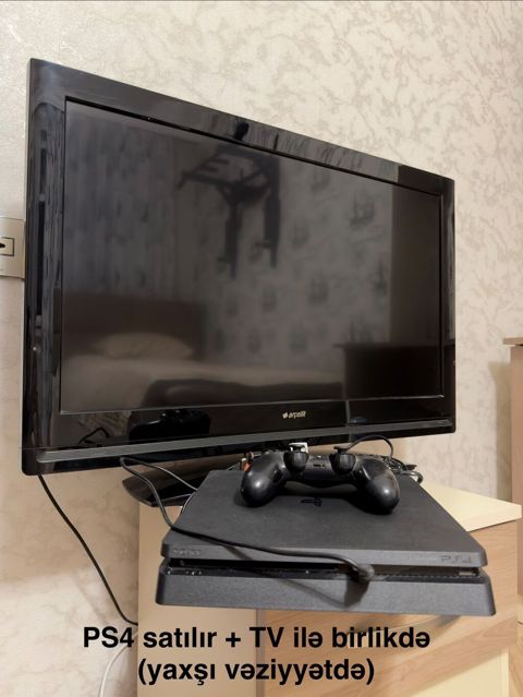 Tv ve PlayStation4 qiymet birge 420 man.iki oyun diski de ustunde — Bakı