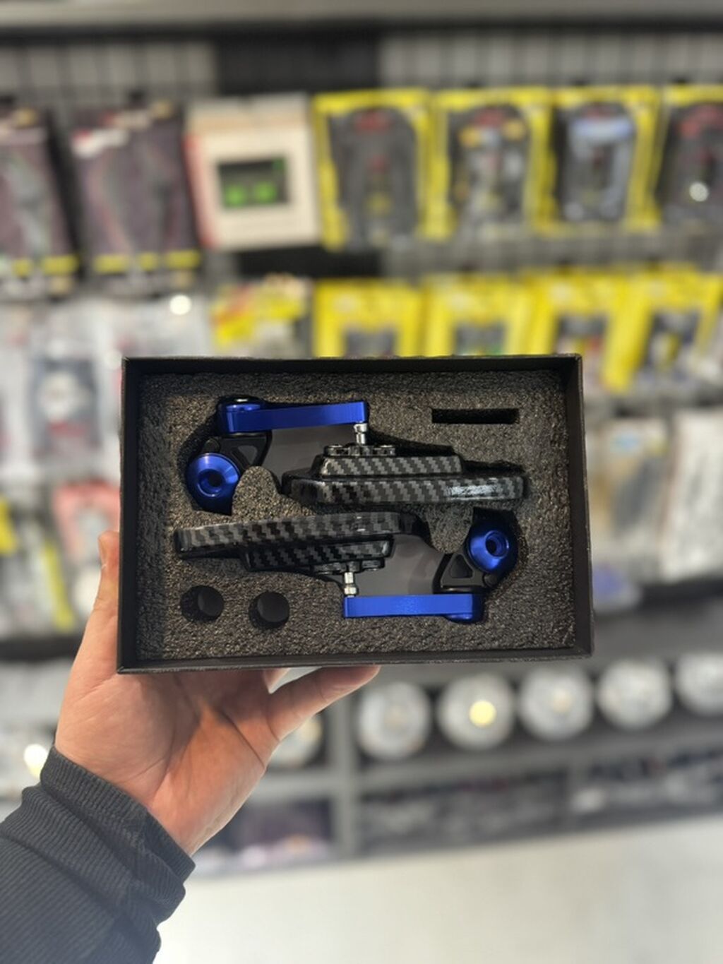 Motosiklet üçün CNC alüminium + karbon naxışlı tənzimlənən qazanqlı — Avto, Bakı