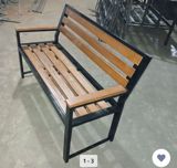 Metall karkaslı taxta oturacaq/skamya - Dizayn: loft üslubunda, düz — METAL STORE MMC