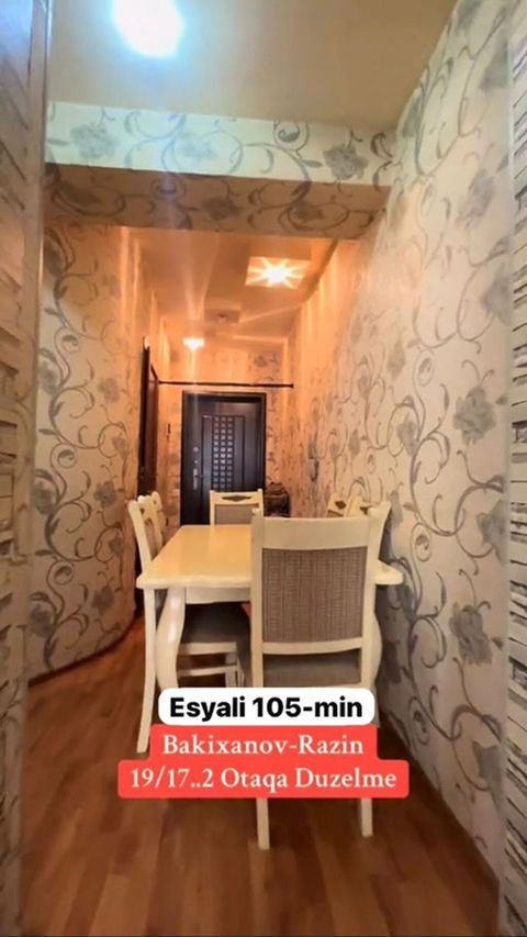 Bakıxanov (Razin) ərazisində 2 otağa düzəlmə mənzil. Eşyalı. Plan və — Digah
