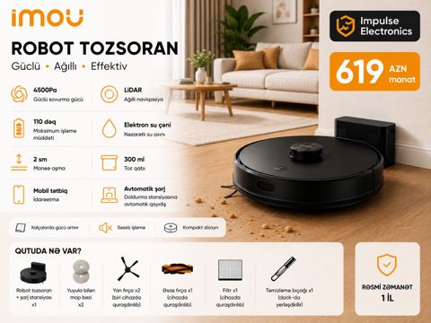 Imou RV-L21 Ağıllı robot tozsoran — Bakı