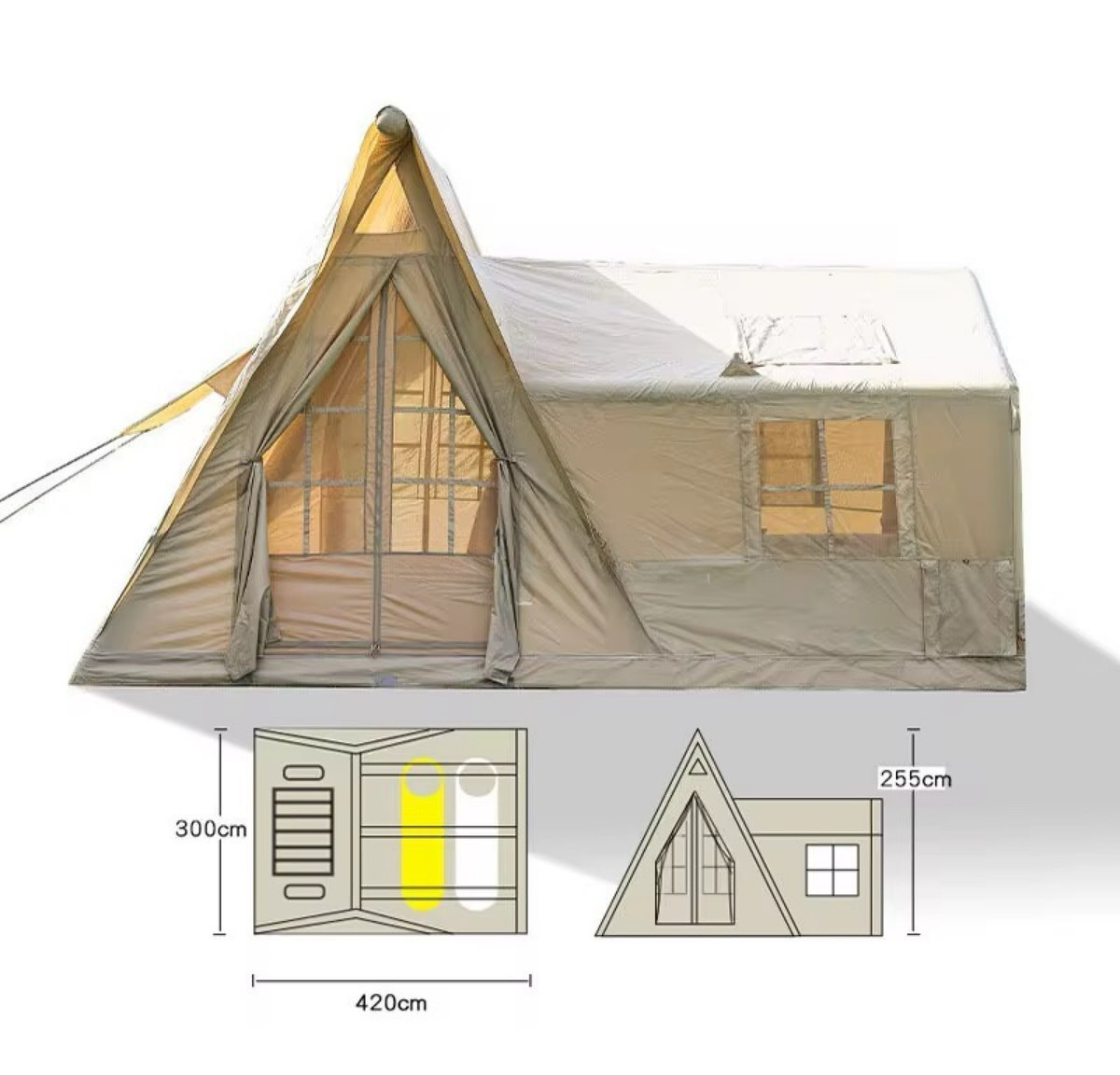 Wolf Nest A-Frame Şişmə Çadır 4.20x3.00x2.55m — Mallar, Bakı (6)