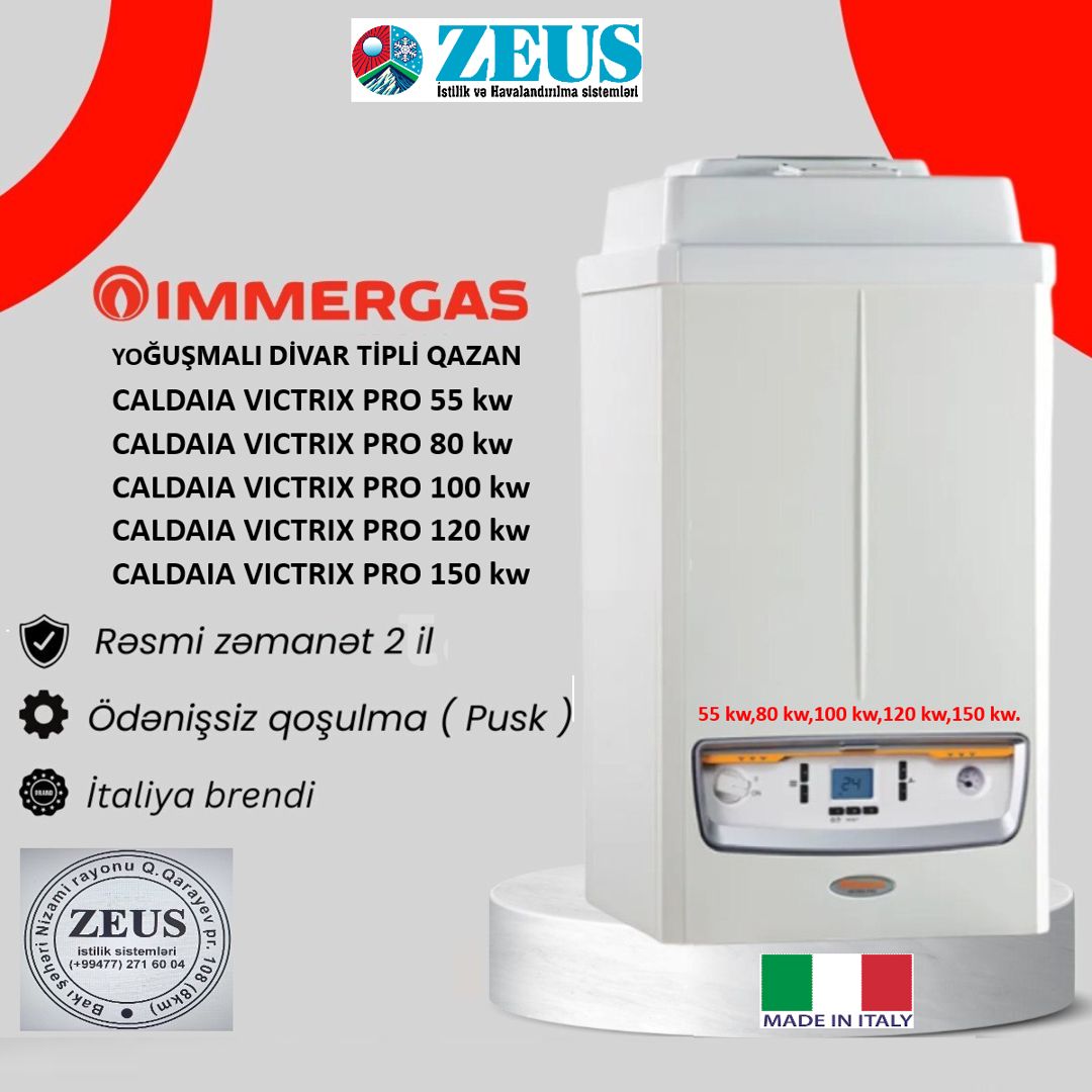 Divar Tipli Yoğuşmalı İmmergas Caldaia Victrix Pro Qazan — Isitmə, Bakı