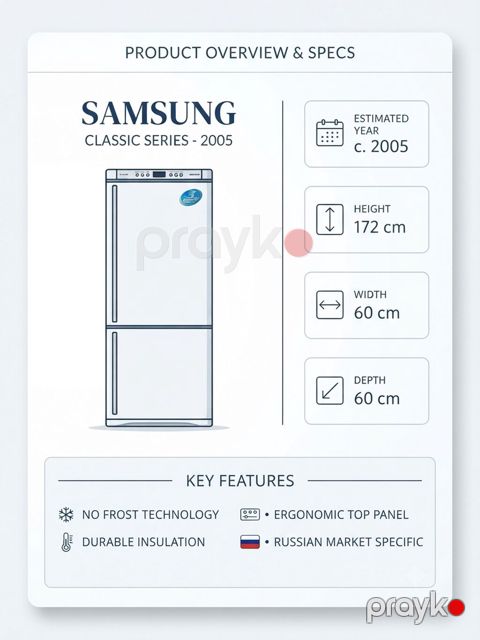 Samsung soyuducu, Classic Series (təxmini il: 2005) Ölçülər