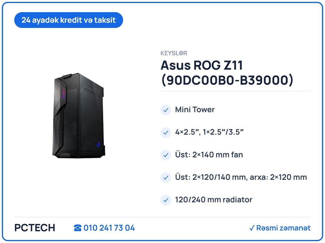 Asus rog Z11 (90DC00B0-B39000) — Elektronika, Bakı