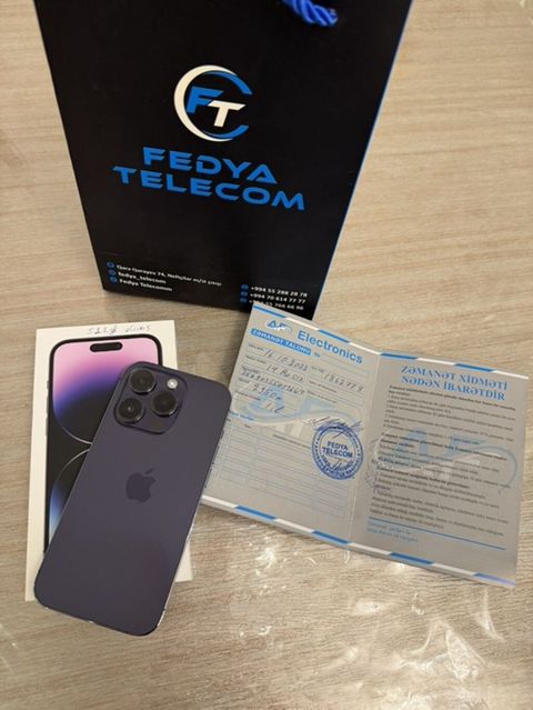 IPhone 14 Pro, 512 GB, Deep Purple, Zəmanət — Bakı