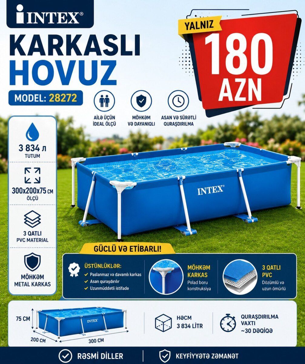 Hovuz İntex — İdman, hobi, istirahət, Bakı (4)
