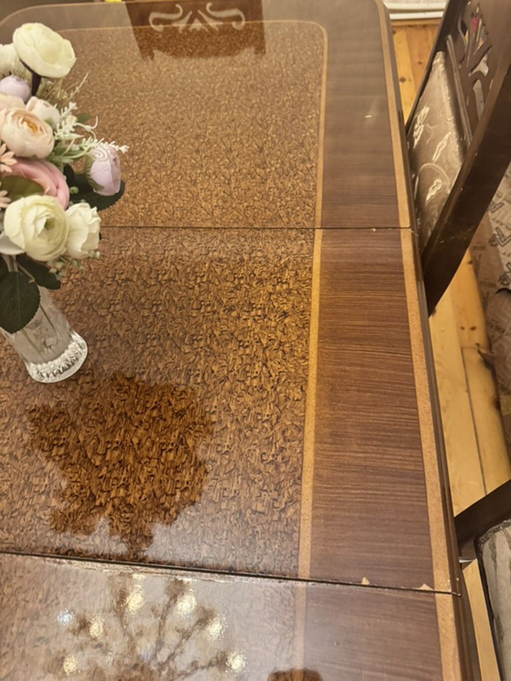 Qonaq otağı üçün, İşlənmiş, Açılmayan, Dördbucaq masa, 6 stul — Mebel, Bakı (5)