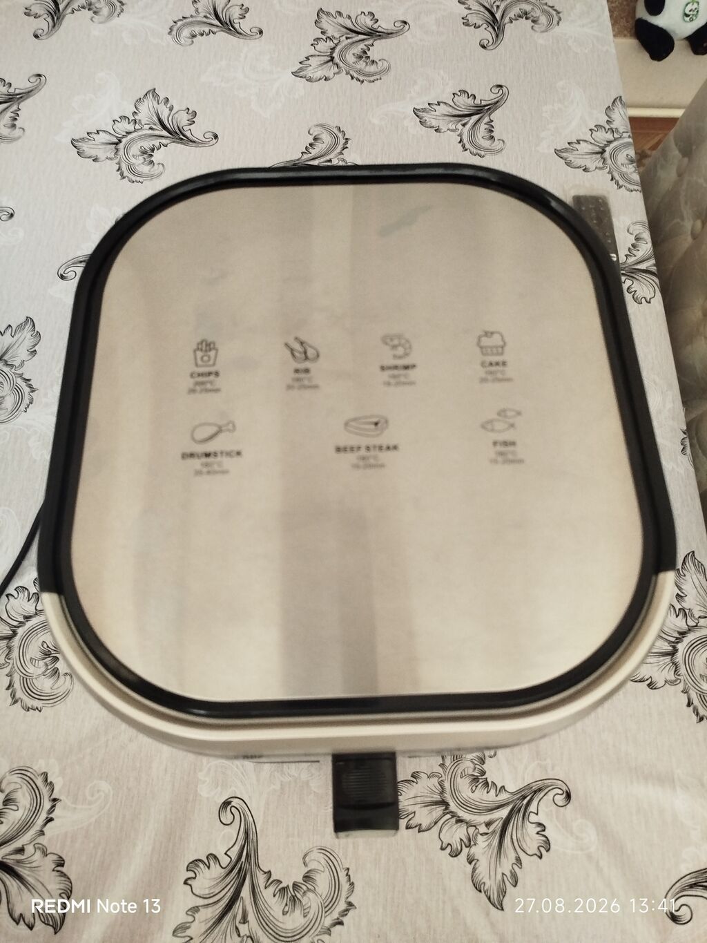 Sokany hava fritözü - Gümüş-qara korpus, paslanmayan polad ön panel — Mətbəx texnikası, Bakı (4)