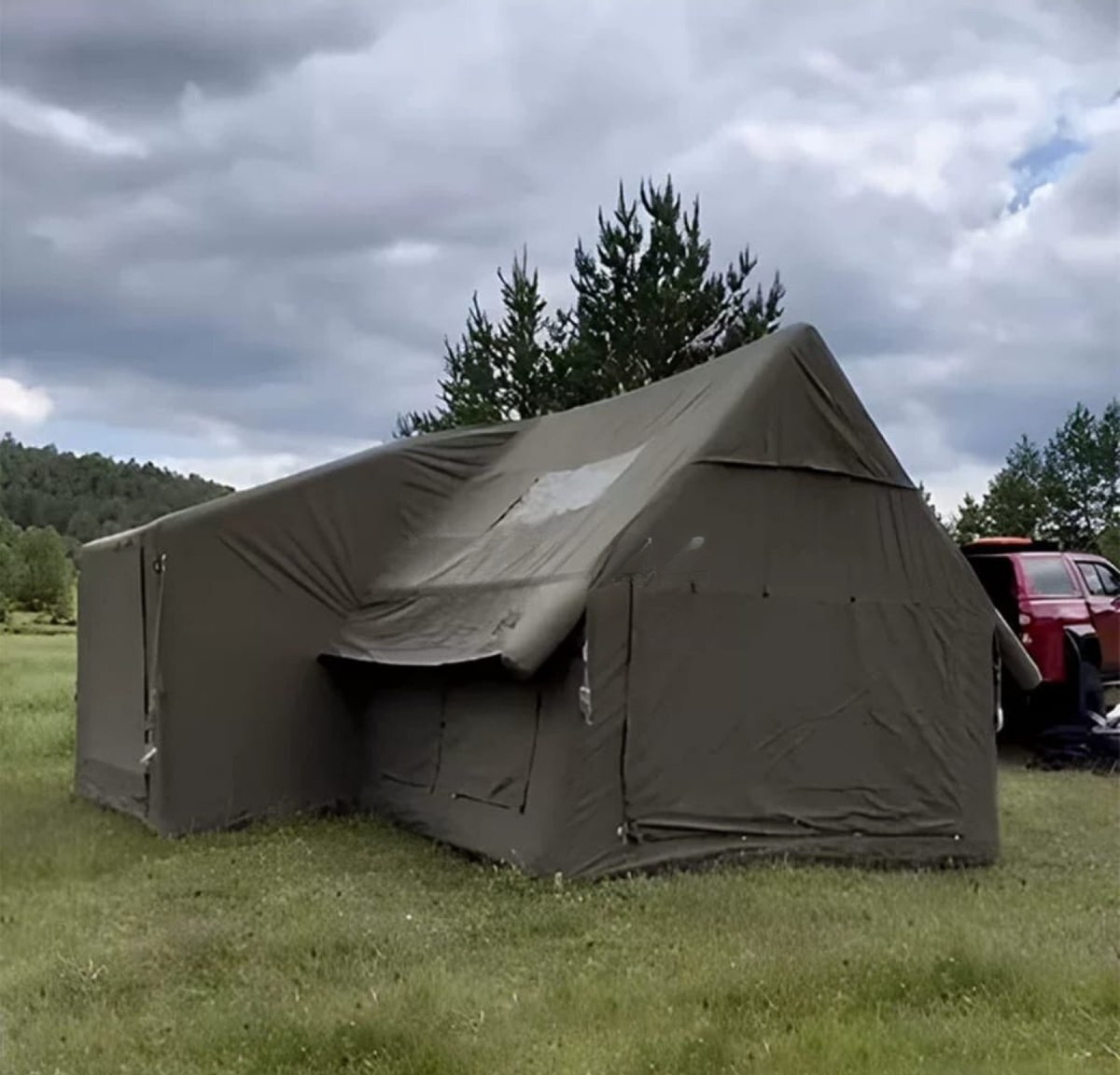 Şişmə Hava ilə Doldurulan Kempinq Çadırı 5.60x3.30m — Mallar, Bakı (6)