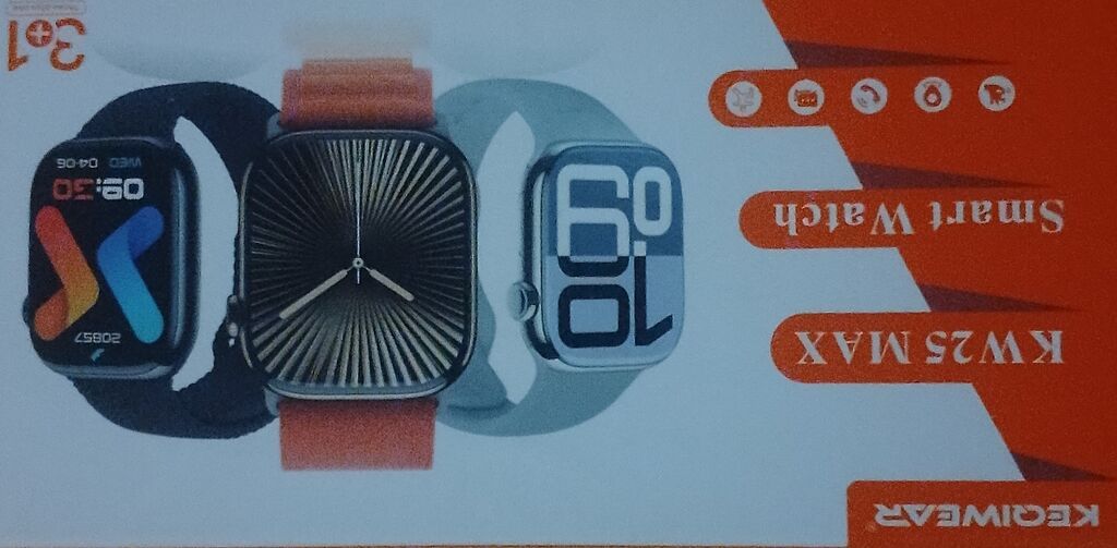Keqıwear KW25 MAX ağıllı saat - 3+1 konseptli paket: müxtəlif üslublu — Aksesuarlar, İsmayıllı