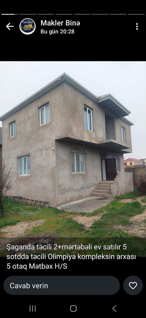 Şağanda, Olimpiya kompleksinin arxasında yerləşən 2 mərtəbəli fərdi — Digah