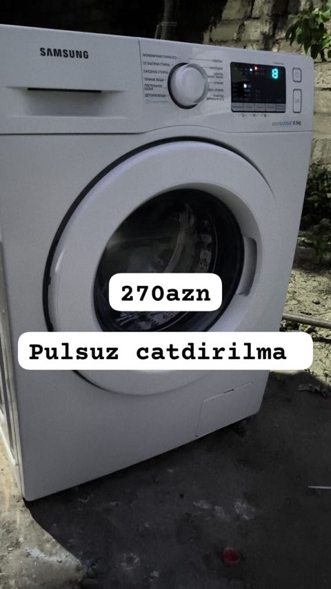 Samsung paltaryuyan maşın – EcoBubble 6.5 kq - Ön yükləmə, elektron — Bakı
