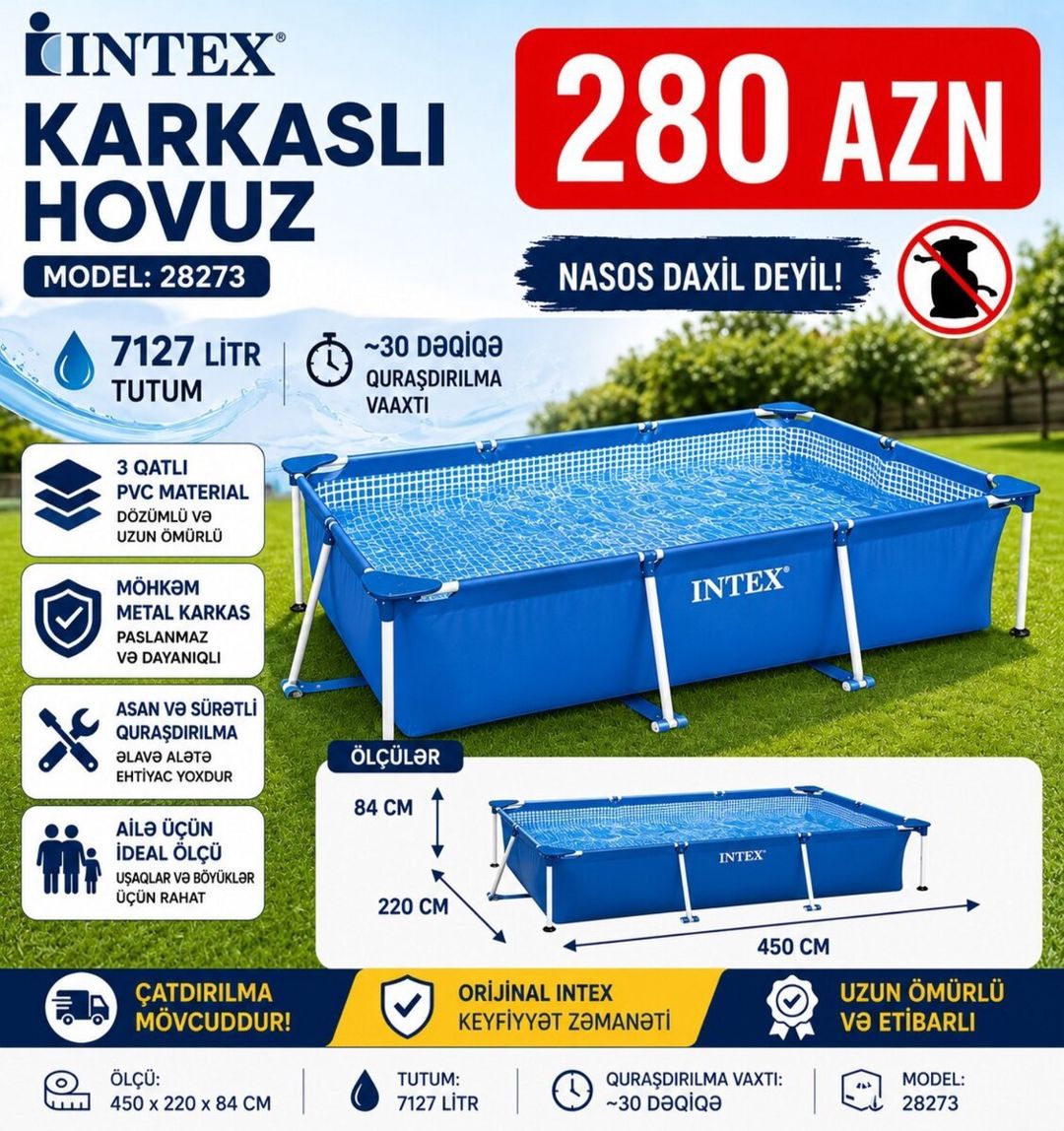 Hovuz İntex — İdman, hobi, istirahət, Bakı (3)