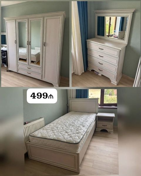 499₼ Gənc yataq mebeli Tək tək isə Madeyra Dolab ve Termo 350azn — Saray