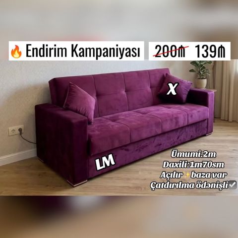 Divanlar Endirim fürsəti Qiymet 200₼ yox139₼ oldu Yeni və — Bakı