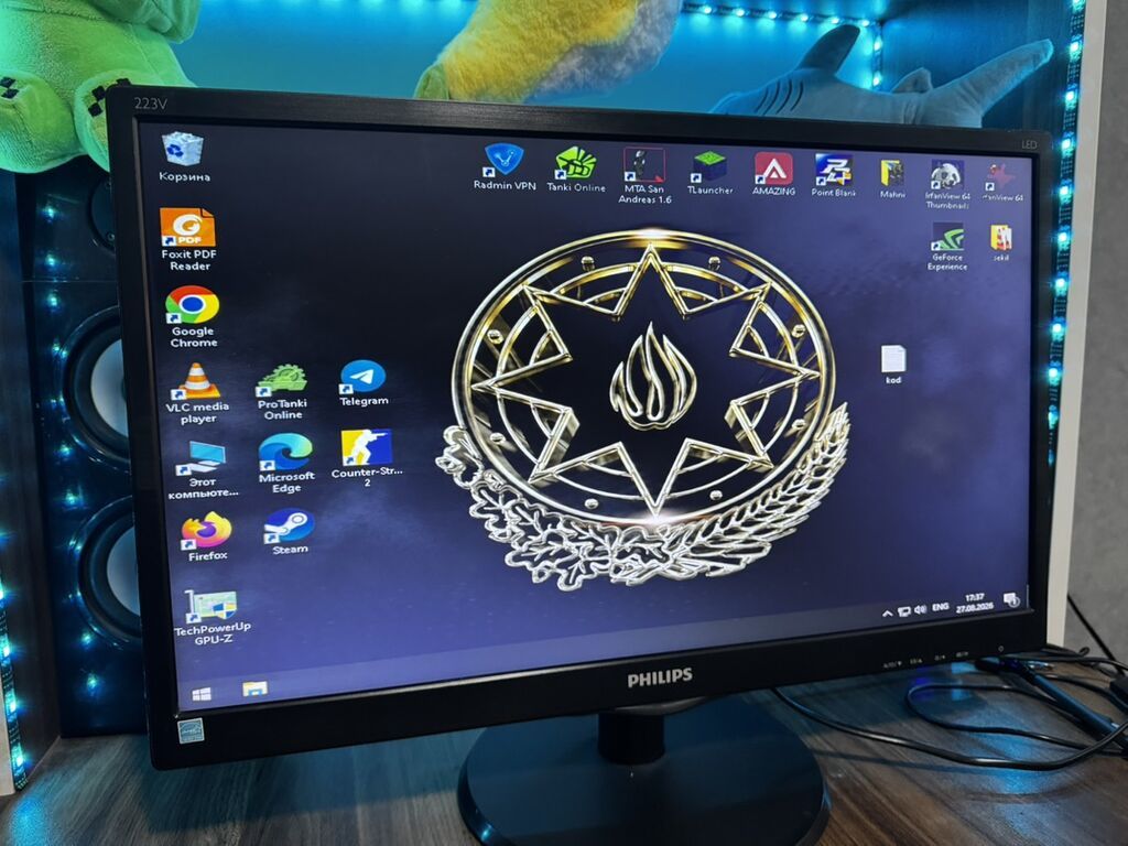 Philips 223V LED monitor - Ekran diaqonalı: 21.5–22 düym (seriyada — Elektronika, Bakı (2)