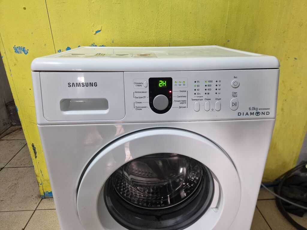 Paltaryuyan maşın Samsung, 6 kq, İşlənmiş, Avtomat, Qurutma var, Kredit yoxdur, Ödənişli çatdırılma — Paltaryuyan maşınlar, Bakı (4)