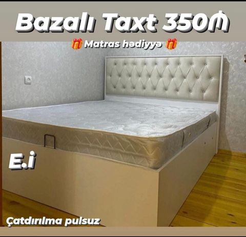 Bazalı taxt – 350₼ - Hədiyyə: matras daxildir - Aşağı hissəsi geniş — Mehdiabad