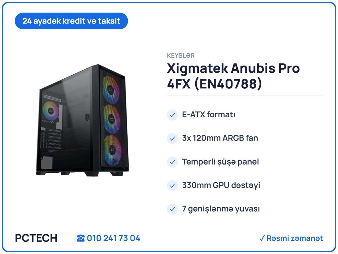 Xigmatek Anubis Pro 4FX (EN40788) — Elektronika, Bakı