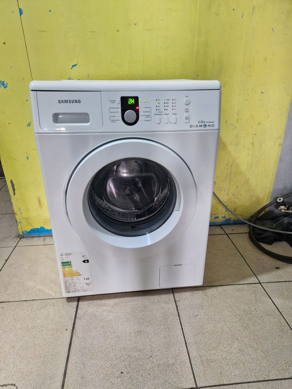 Paltaryuyan maşın Samsung, 6 kq, İşlənmiş, Avtomat, Qurutma var, Kredit yoxdur, Ödənişli çatdırılma — Paltaryuyan maşınlar, Bakı (3)