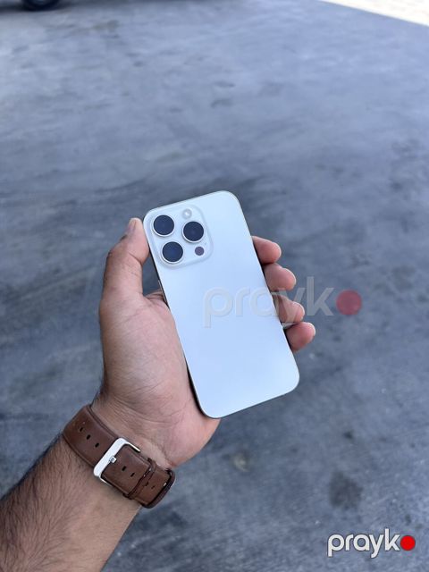 IPhone 15 Pro, 128 GB, White Titanium, Zəmanət, Simsiz şarj, Face ID