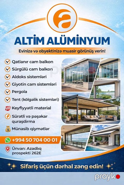 Altim group — keyfiyyətə verilən söz, etibara çevrilən iş. Müasir — Bakı