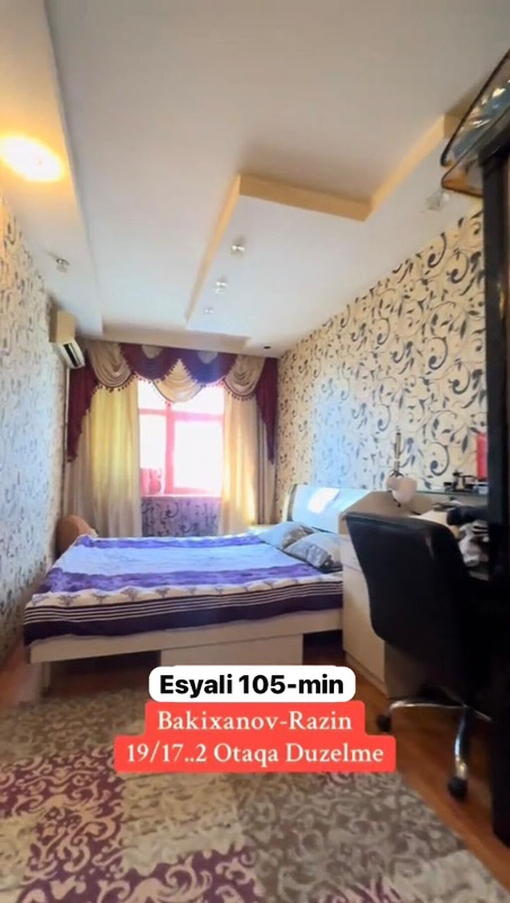 Bakıxanov (Razin) ərazisində 2 otağa düzəlmə mənzil. Eşyalı. Plan və — Daşınmaz əmlak, Digah (5)