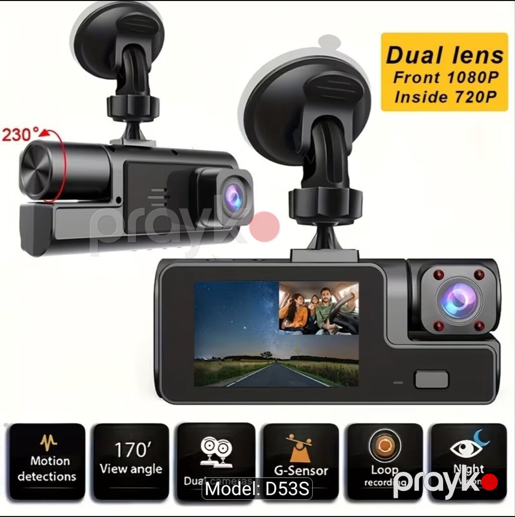 Avtomobil üçün kamera və monitor dəsti + ikili linzalı DVR 1) Geri — Elektronika, Mingəçevir (2)