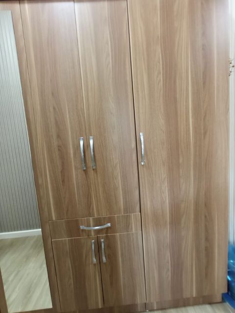 İşlənmiş, 3 qapılı, Siyirməli, Qəhvəyi, Taxta, Açılan, Düz dolab — Sumqayıt