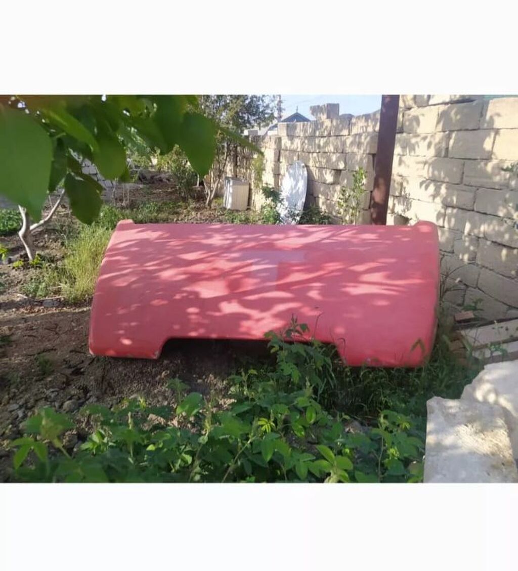 Qırmızı plastik su çəni/konteyneri - Material: qalın divarlı plastik — Mallar, Pirəkəşkül (3)