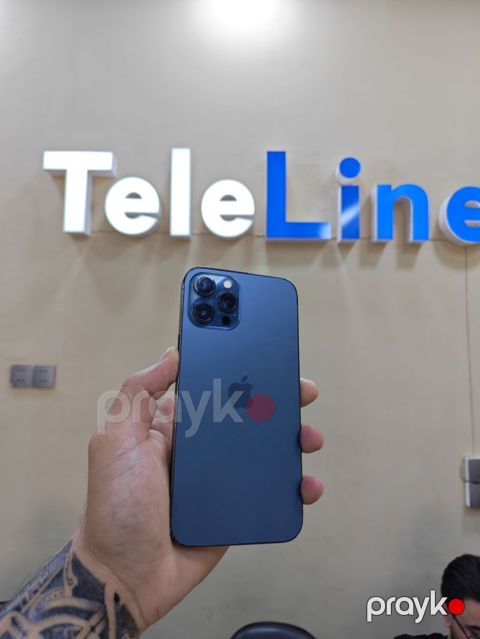 IPhone 12 Pro Max, 128 GB, Pacific Blue, Zəmanət, Simsiz şarj, Face ID
