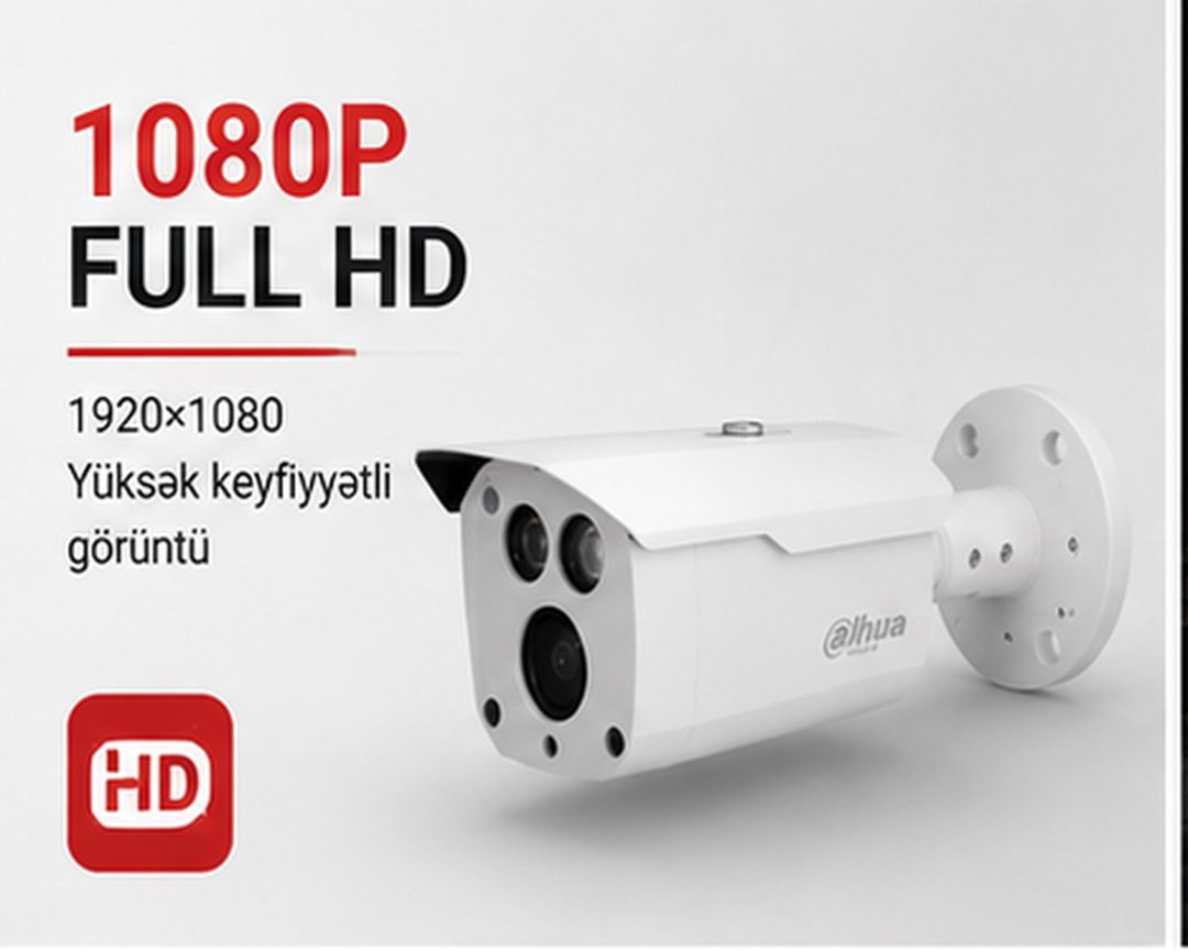 Dahua 2MP kamera 80M IR gecə görüntüsü Hdcvı IP67 — Təhlükəsizlik sistemləri, Bakı (10)