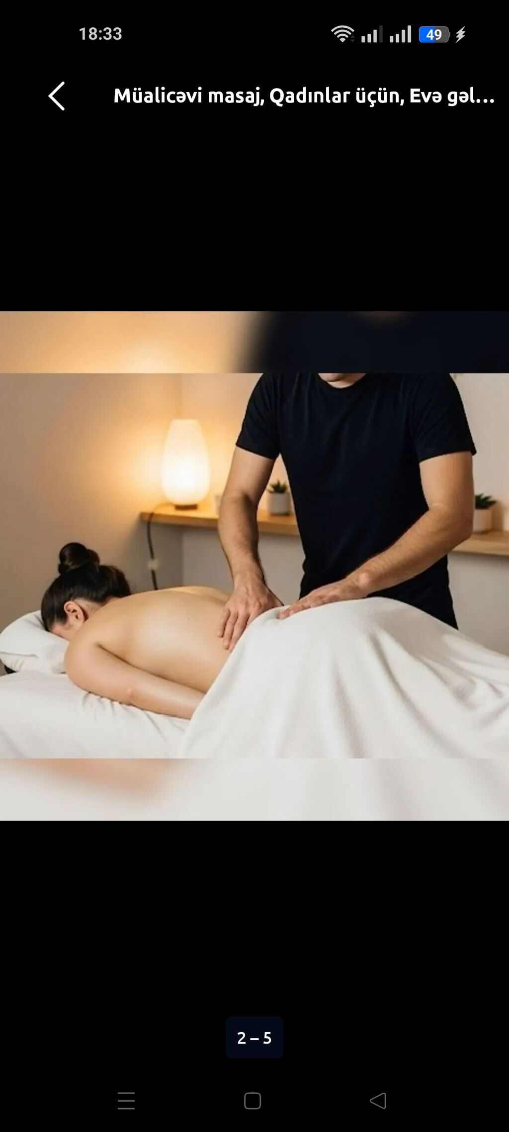 Müalicəvi masaj, Qadınlar üçün, Evə gəlməklə — Xidmətlər, Bakı (3)
