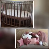 Oğlan və qız üçün, İşlənmiş, Yumru, Beşik, Dəst ilə, Matras ilə — Mebel