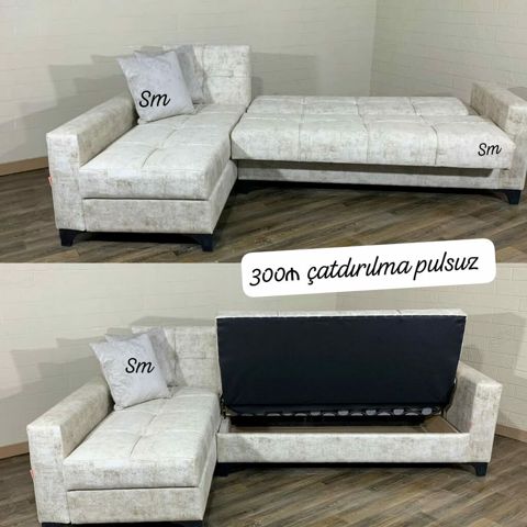 Künc divan dəsti – yataq funksiyalı və sandıqlı - Model: künc divan — Digah