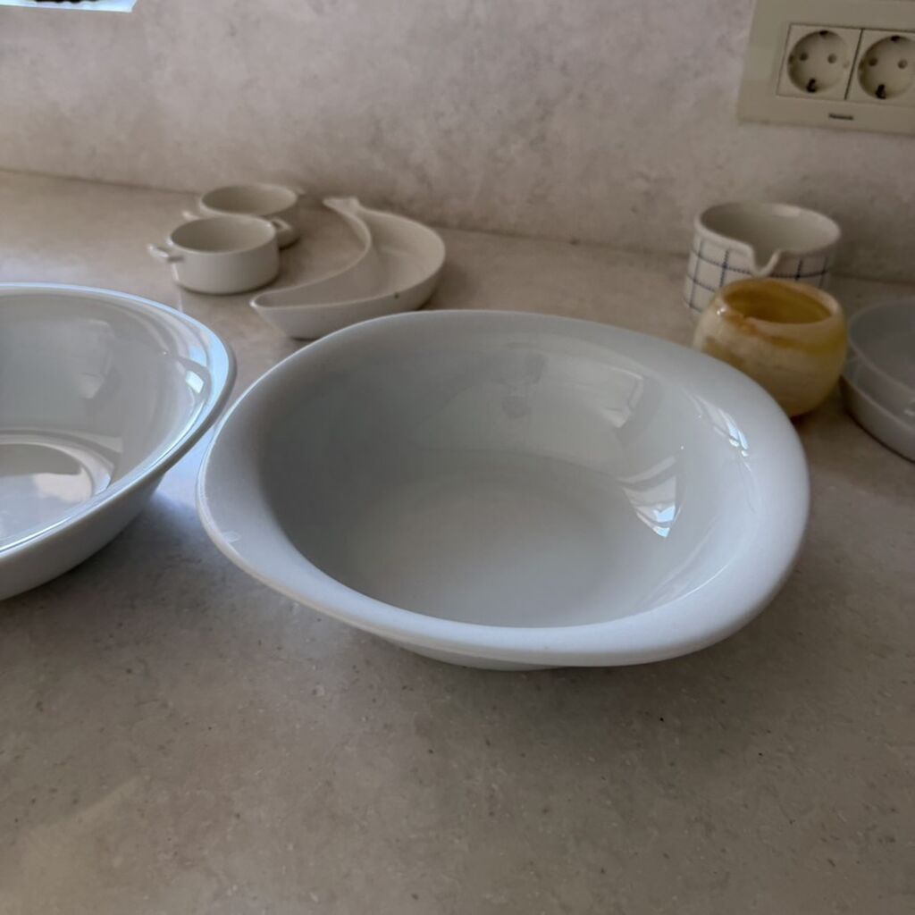 Nahar dəsti, rəng - Ağ, Farfor — Mallar, Bakı (5)