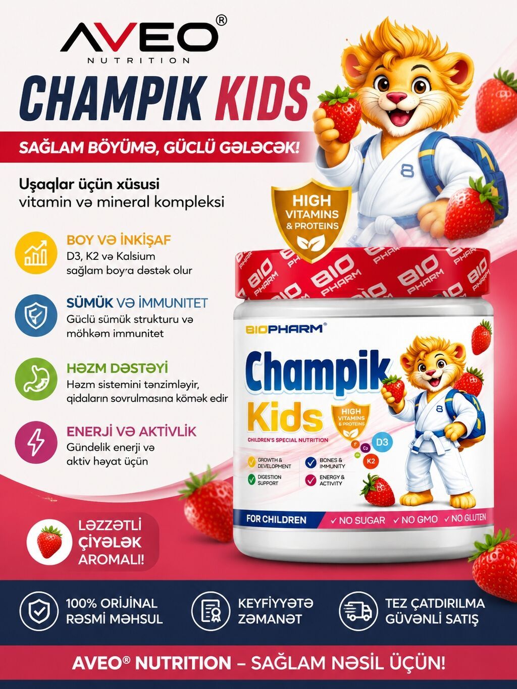 Aveo Nutrition Champik Kids uşaqlar üçün xüsusi hazırlanmış vitamin və — Gözəllik və sağlamlıq, Bakı
